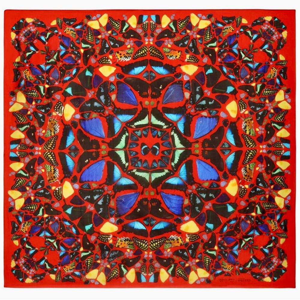 ♥️🦋Alexander McQueen x Damien Hirst Psalm 113 Silk Scarf Limited Edition Art🦋